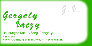 gergely vaczy business card