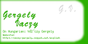 gergely vaczy business card